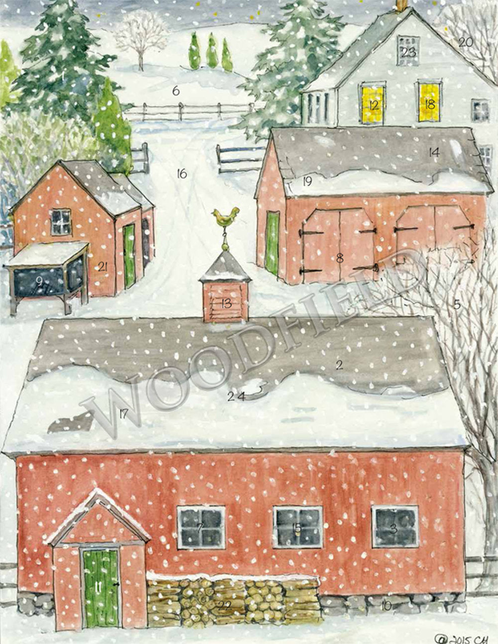 Item 1778 Farm Notecard Boxed Set of twelve image