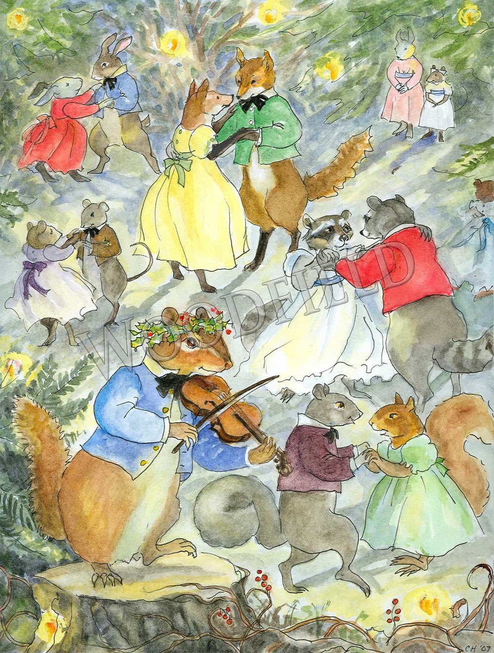 Item 1768 New Year's Ball Notecard Boxed Set of twelve image