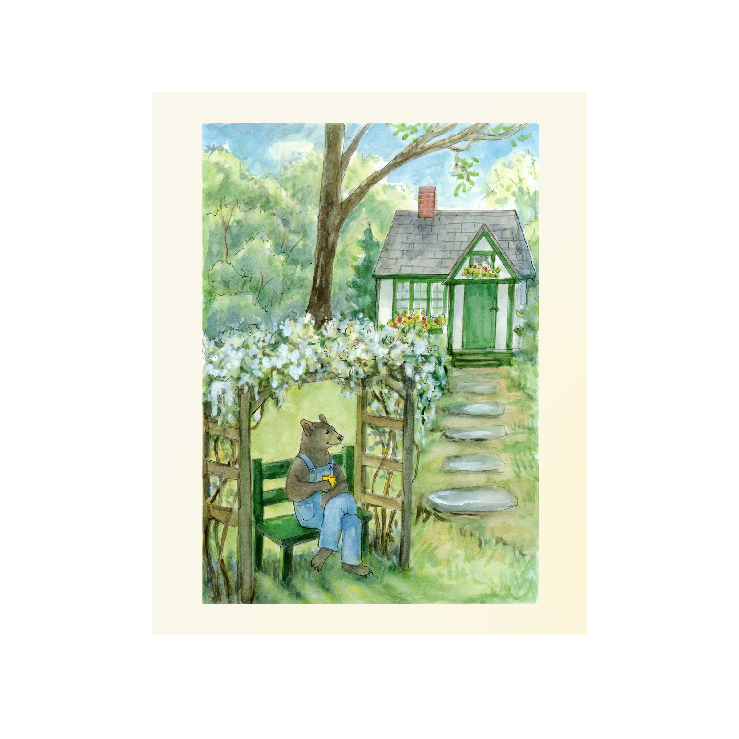 #800  Bernard's Morning Tea Notecard