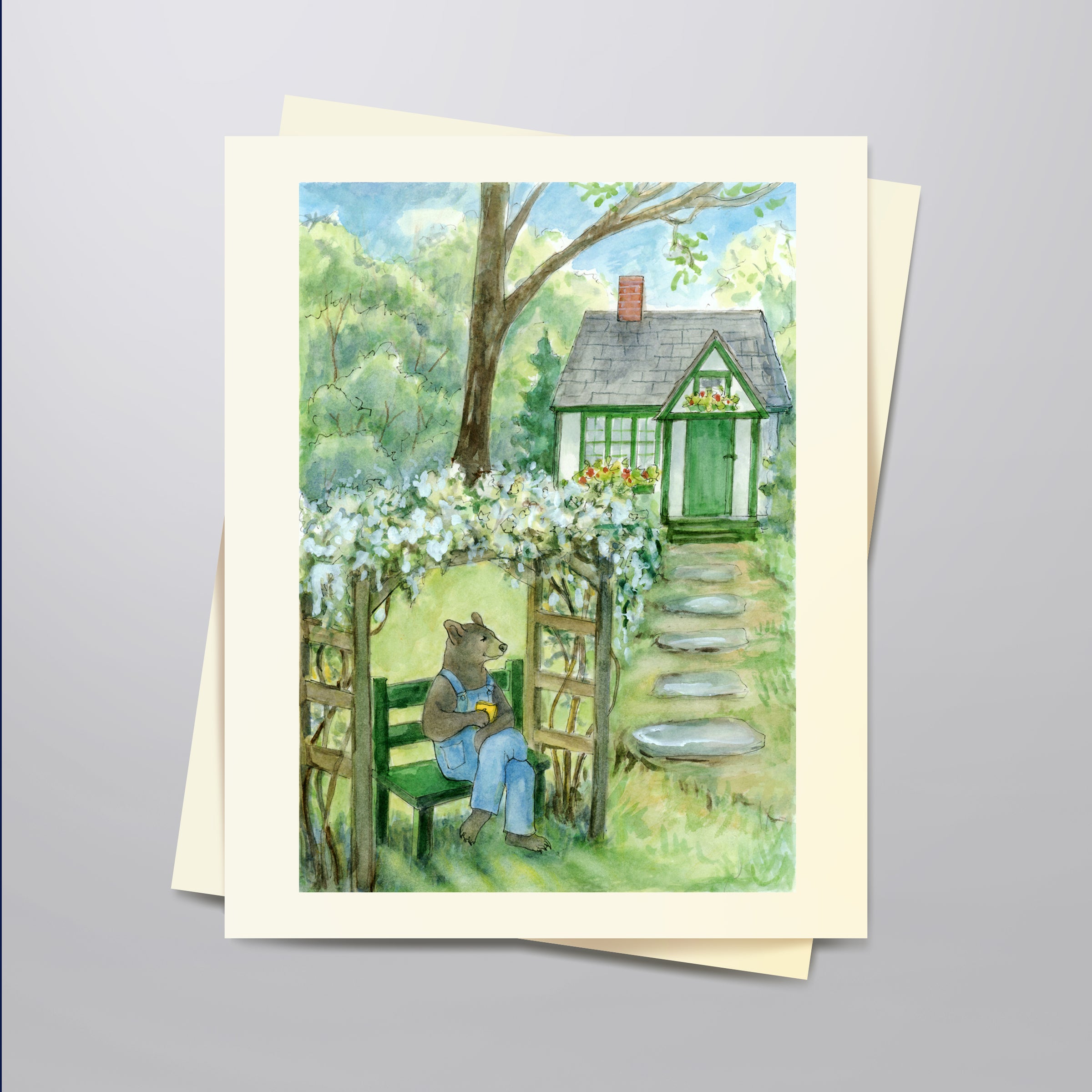#800  Bernard's Morning Tea Notecard