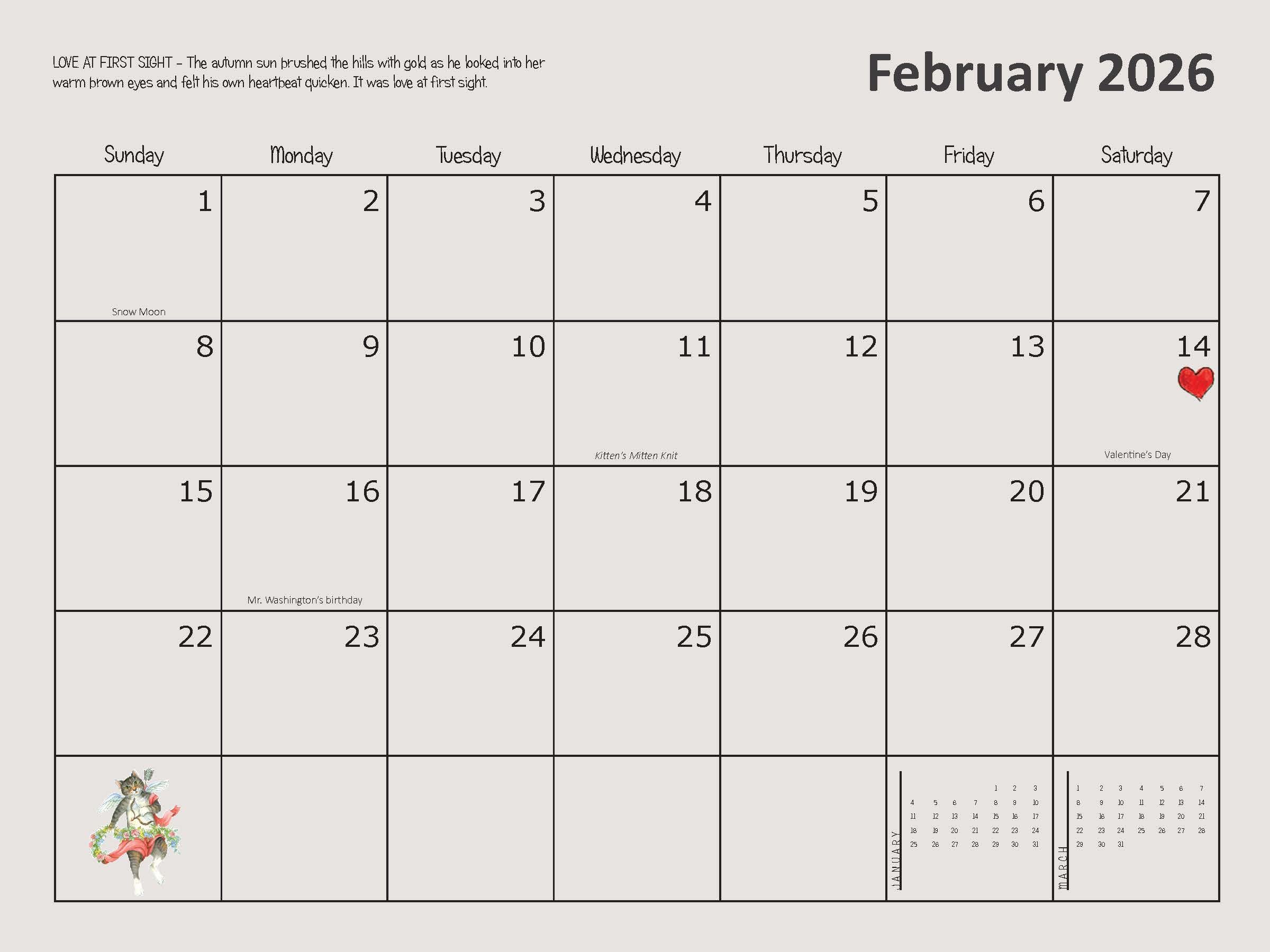 #3050 -  12-Month Wall Calendar (2026)