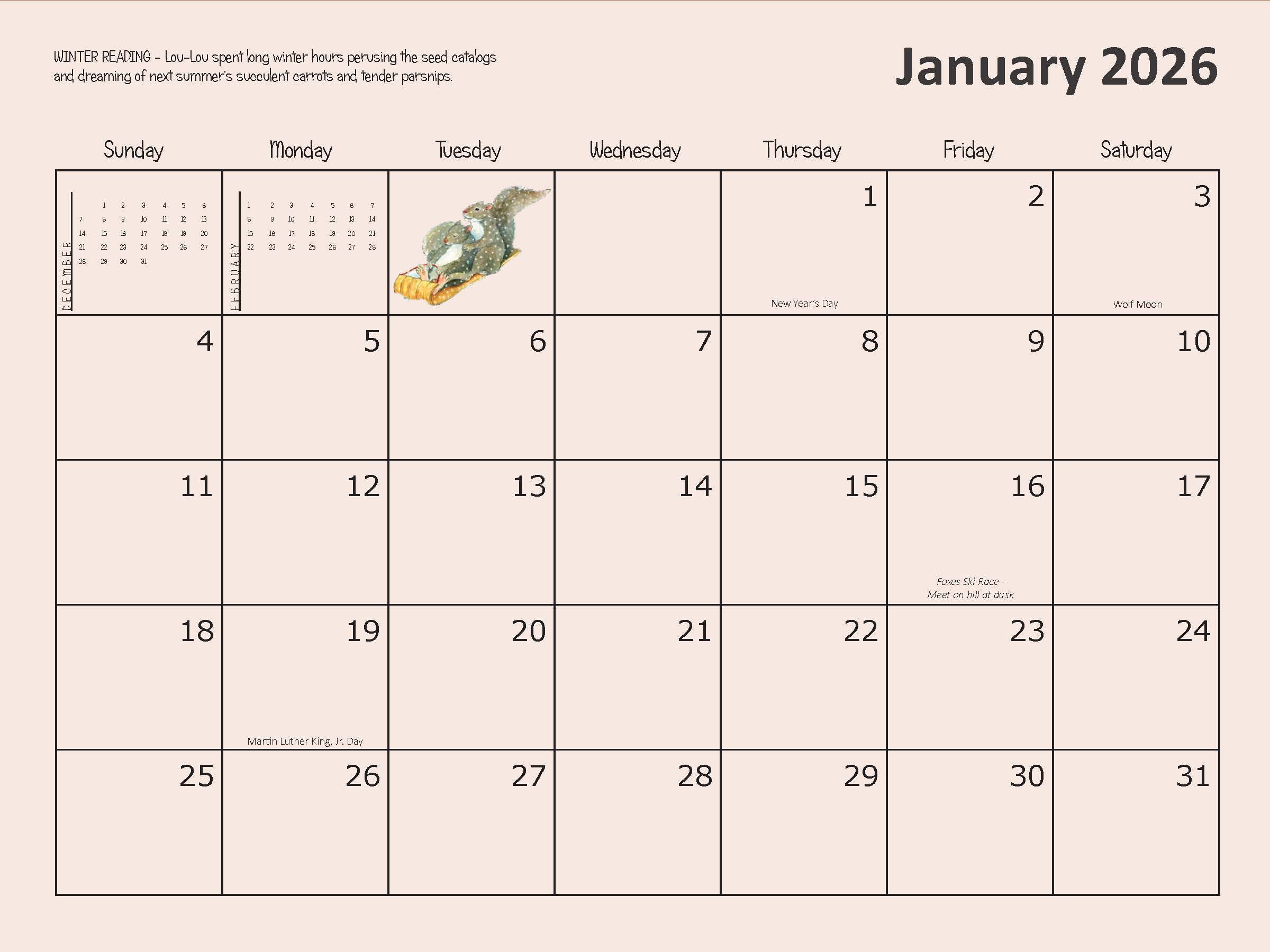 #3050 -  12-Month Wall Calendar (2026)