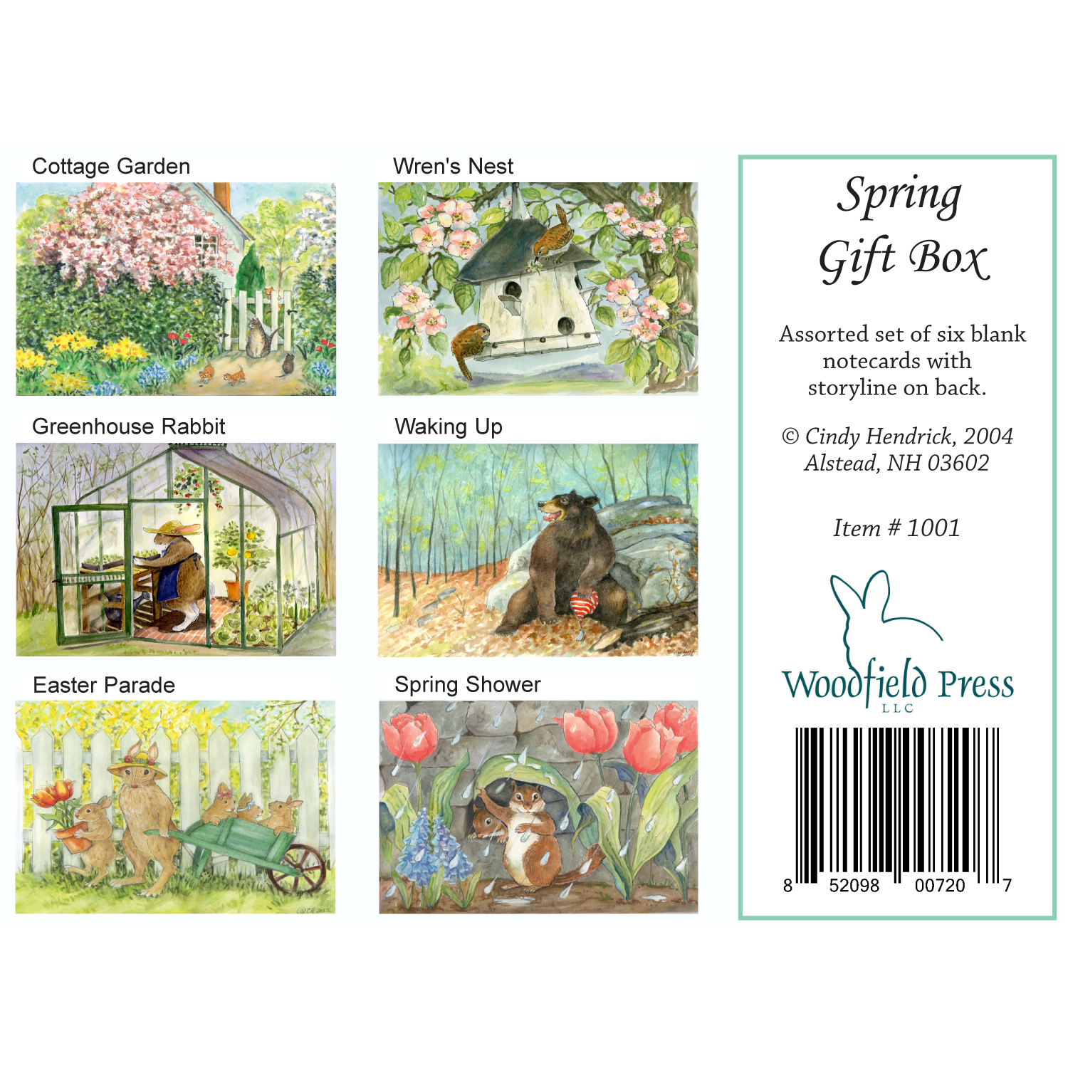 Item 1001 Spring Notecard Assortment with six different images