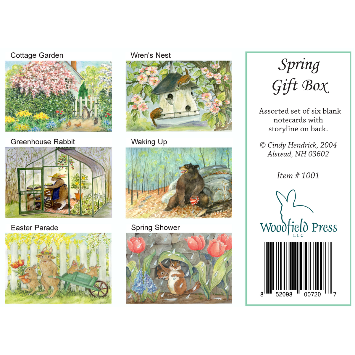 Item 1001 Spring Notecard Assortment with six different images