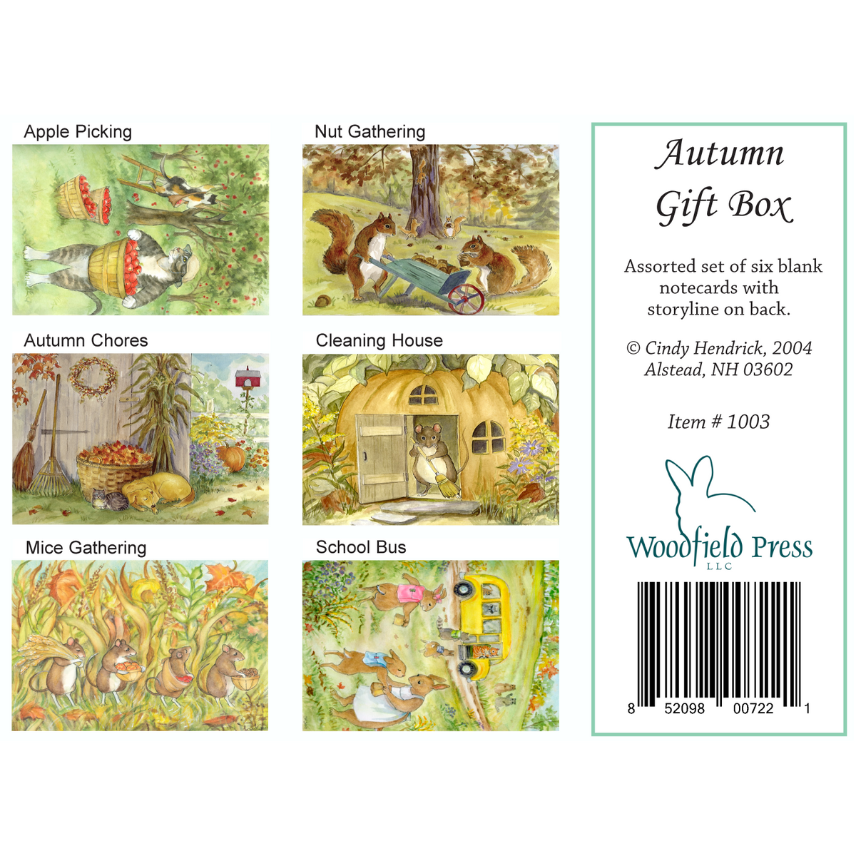 Item 1003 Autumn Notecard Assortment with six different images