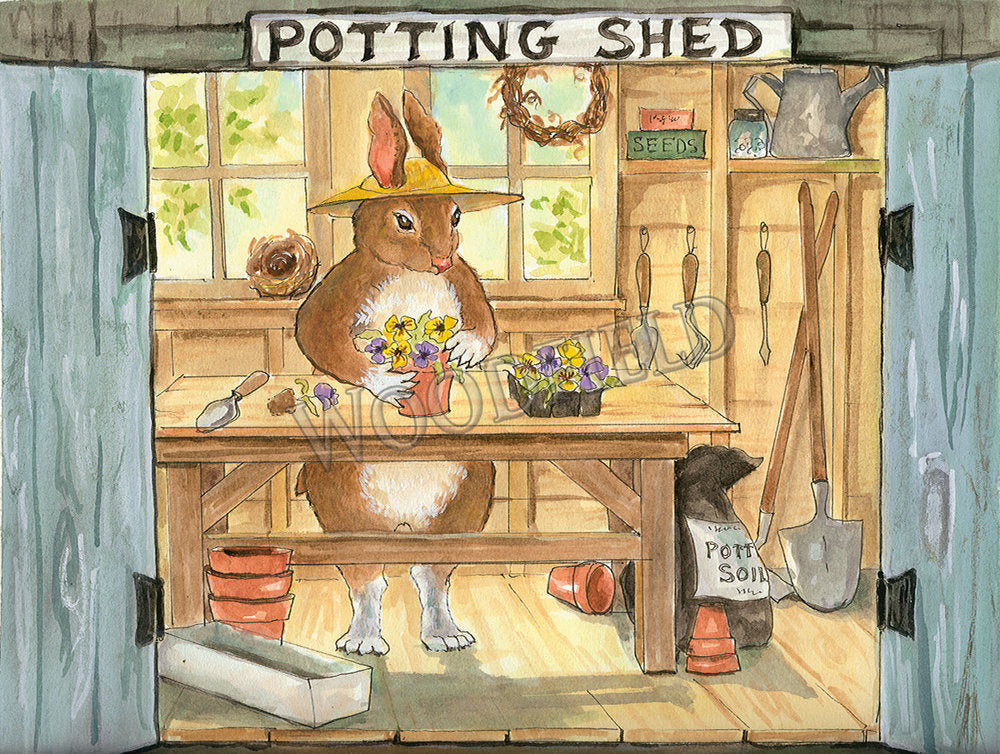 #2010 - Lou-Lou's Potting Shed Print - #2010G