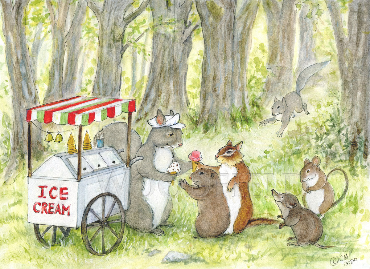 #2153 - Ice Cream Cart Print - #2153G