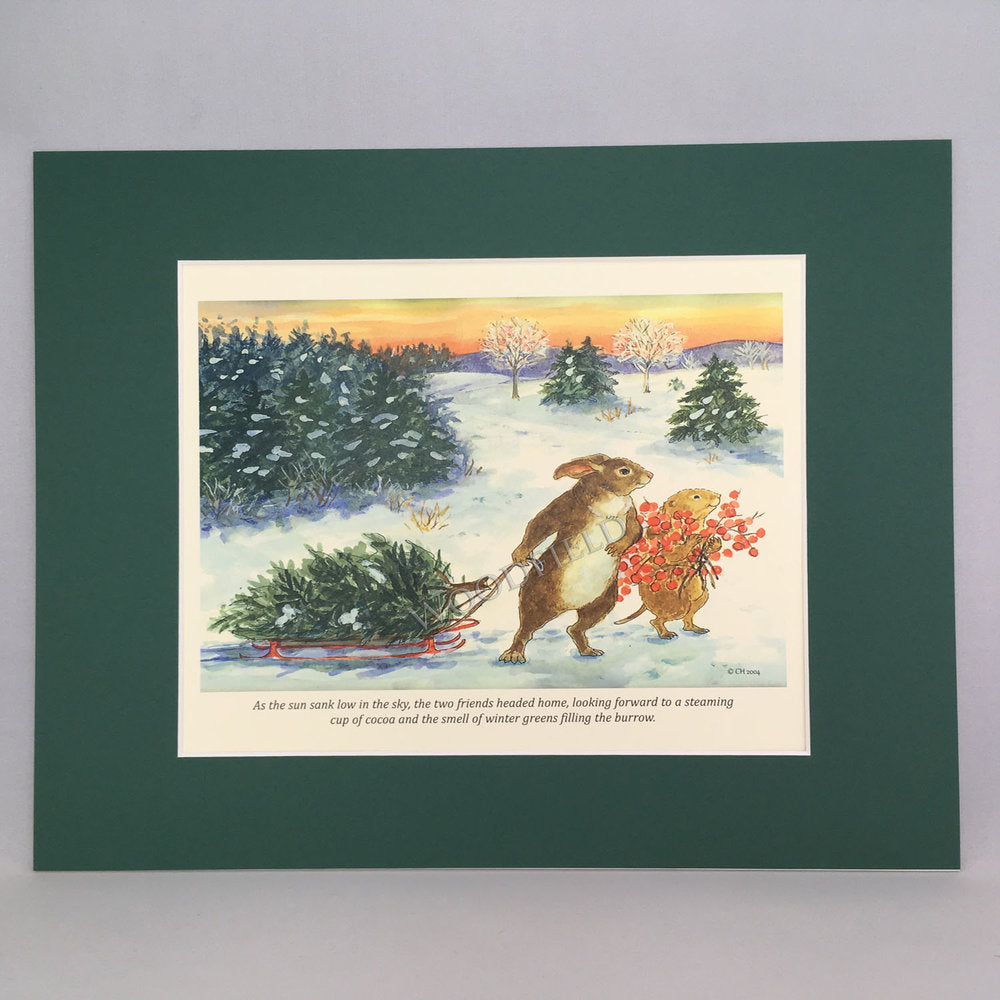 Item 2754 Green Gathering Print