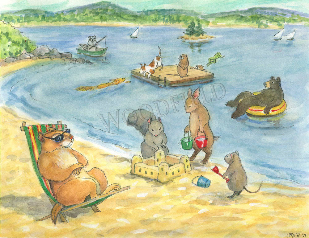 #2294 - Day at the Beach Print - #2994G