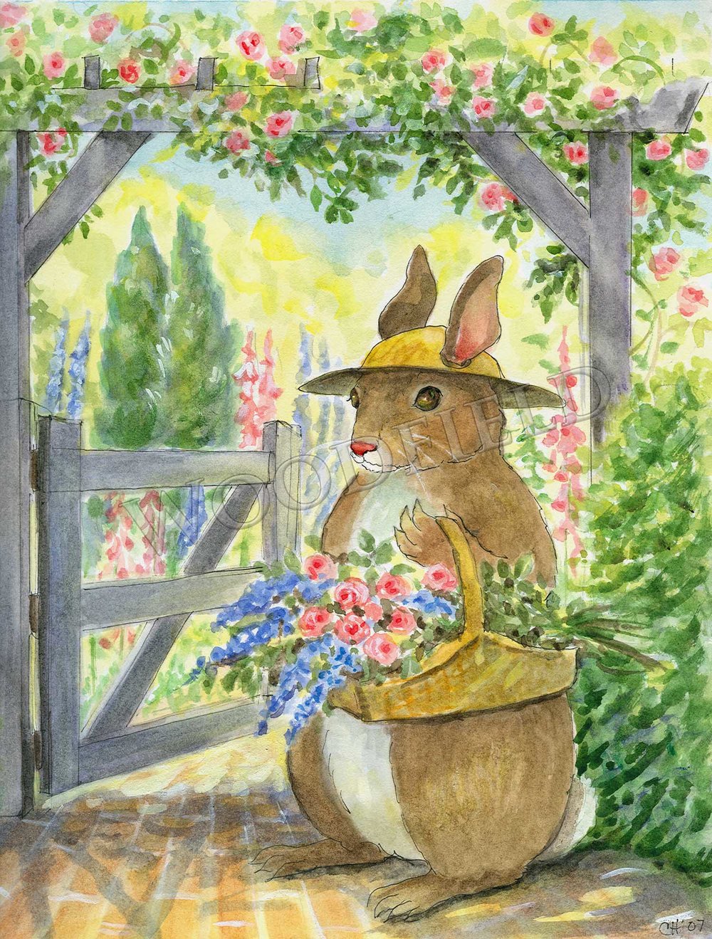 #2299 -Picking Flowers Print - #2299G