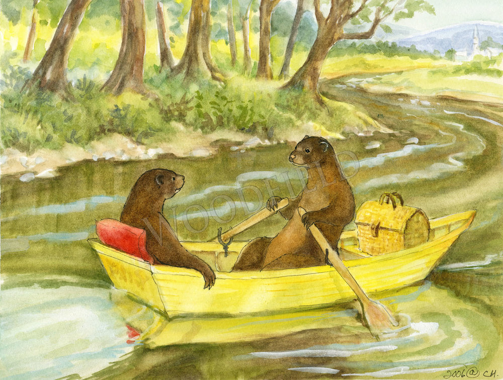 #2327 - Rowboat Picnic Print - 2327G