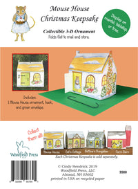 3500 Mouse House Christmas Tree Ornament