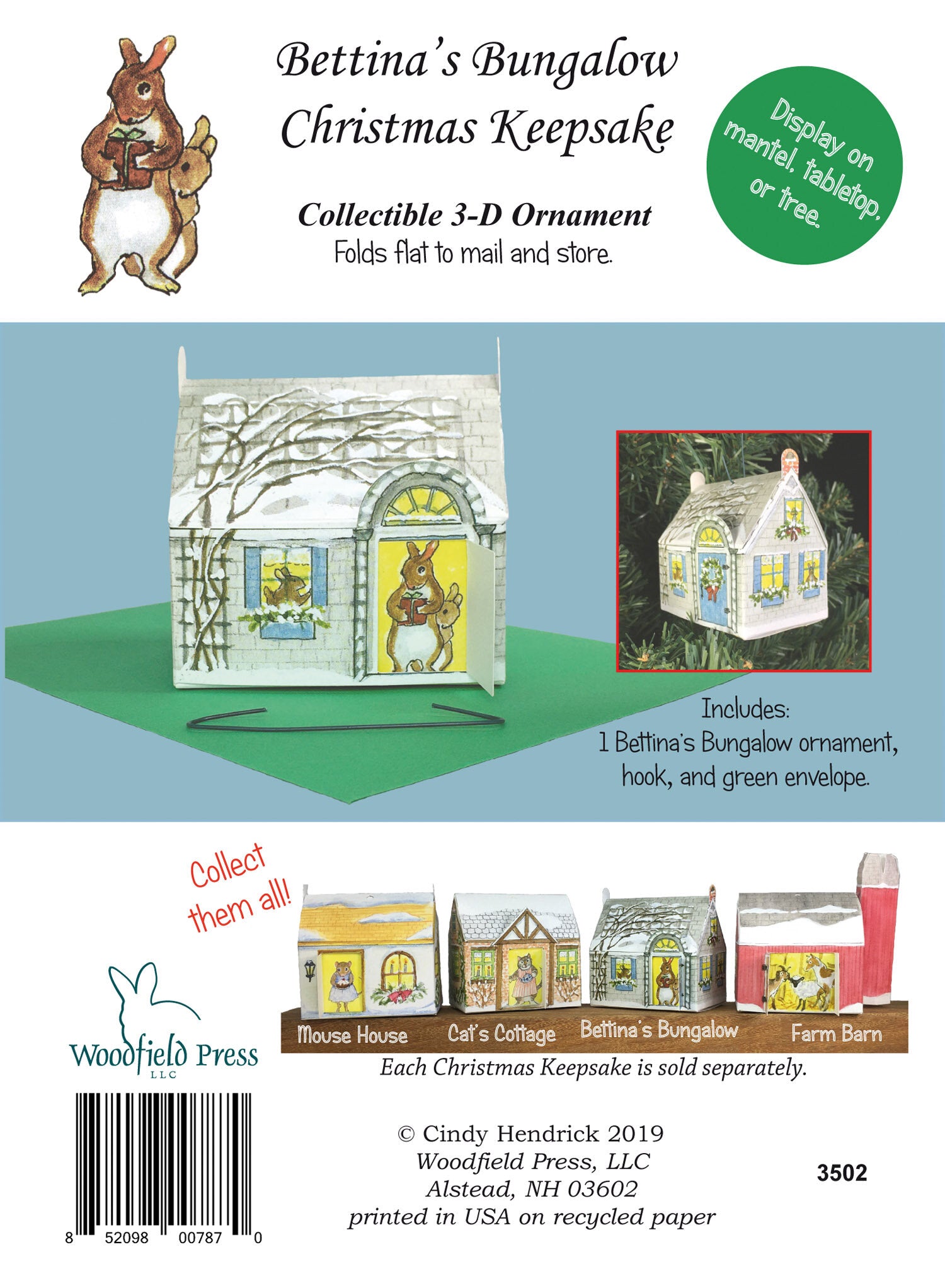 3502 Bettina's Bungalow Christmas Ornament