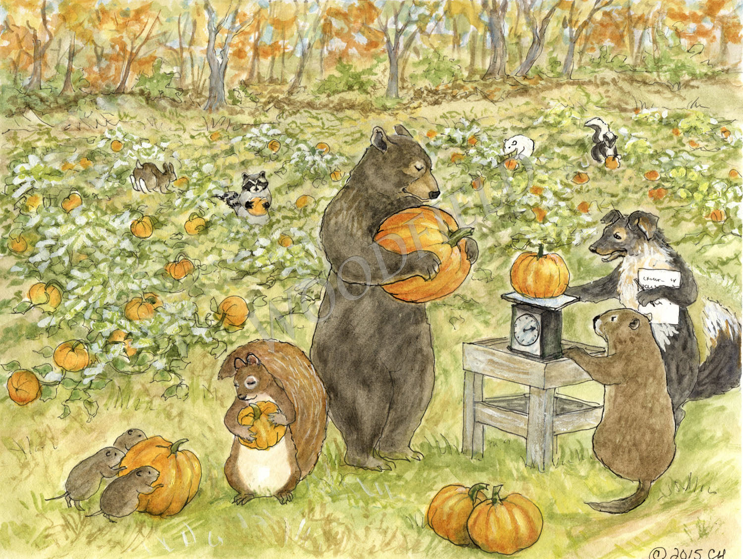 Item 360 Pumpkin Patch Notecard image