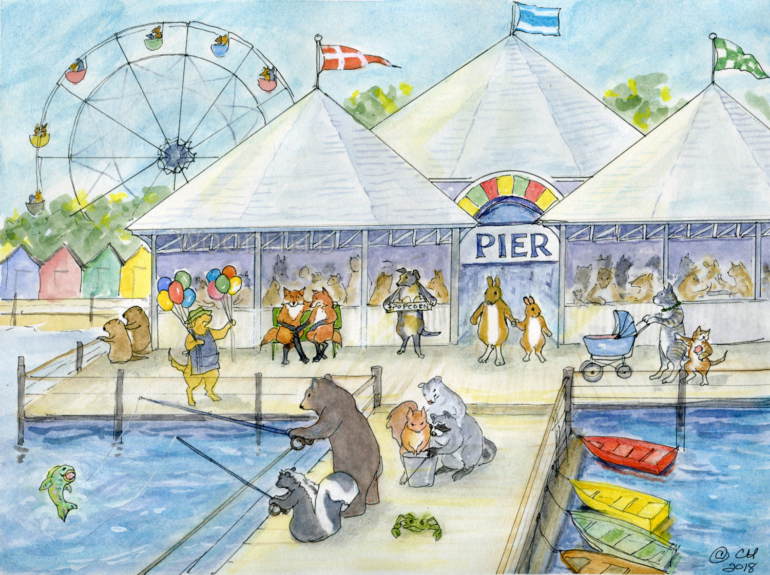 #2409 - Pier Promenade Print - #2409G