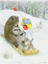 #2506 - Toboggan Party Print - #2506G