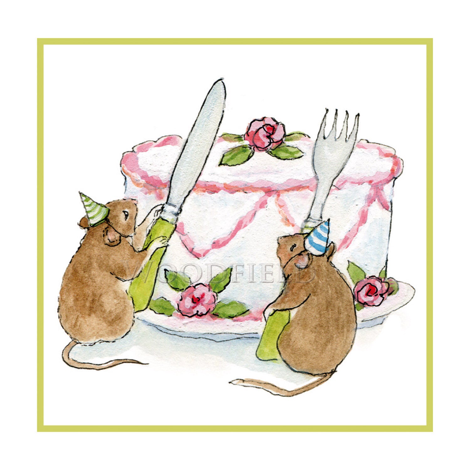 Item 6003B Cake Time Enclosure Card six pack image
