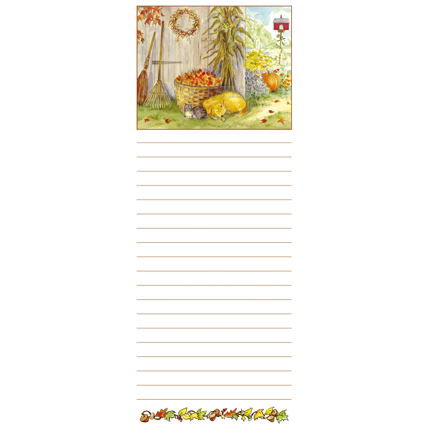 #7306 - Autumn Chores Magnetic Notepad