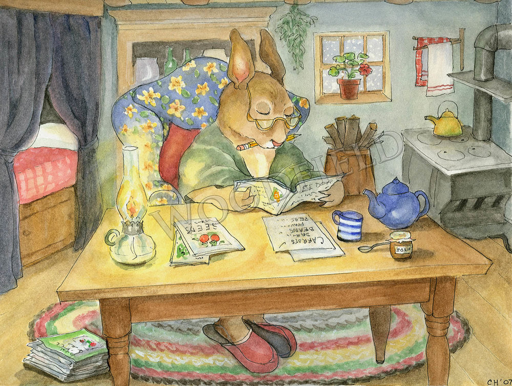 #2750 - Winter Reading Print - #2750G