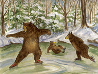 #7752 - Skating Bears Magnetic Notepad