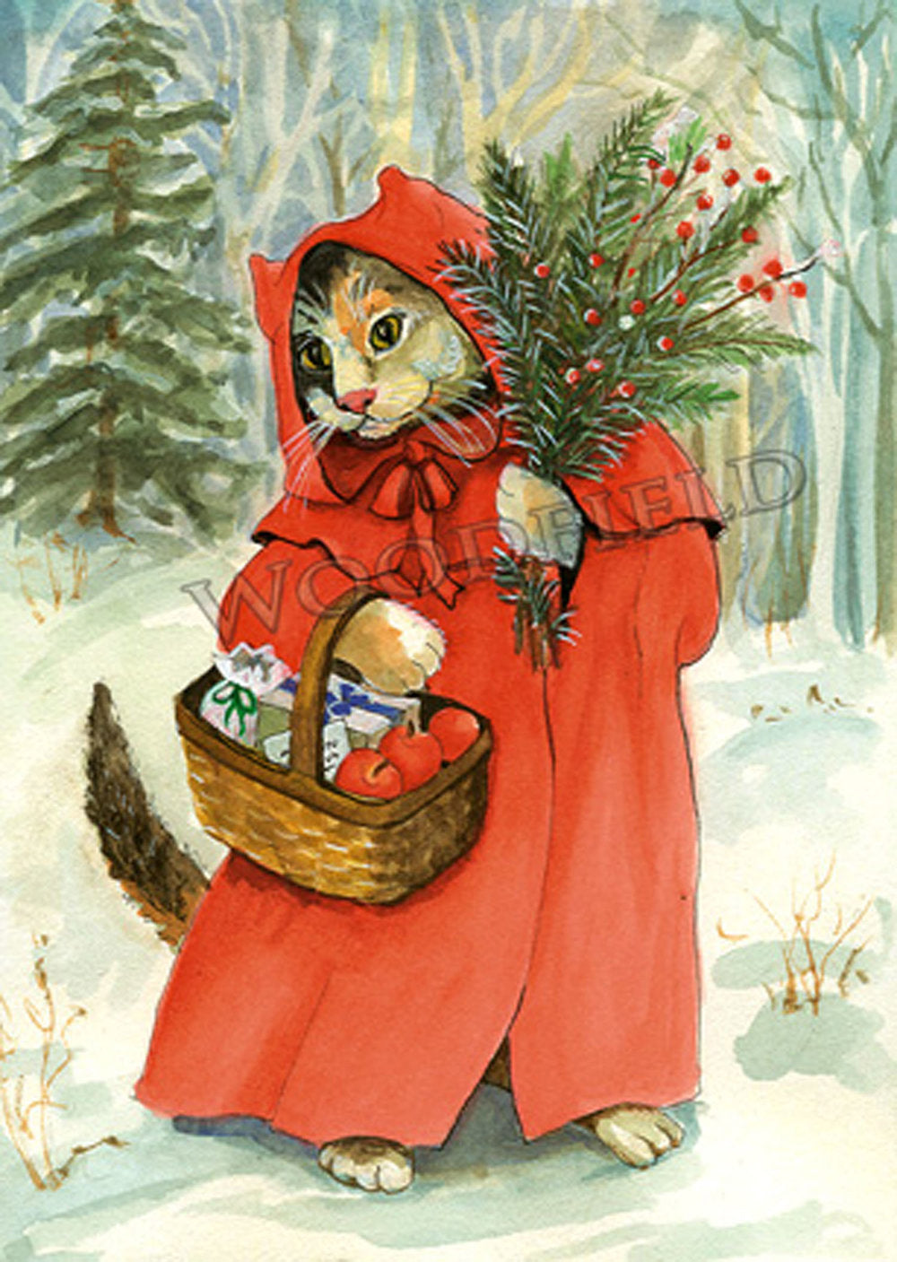 #2758 - Red Cloak Print - #2758G