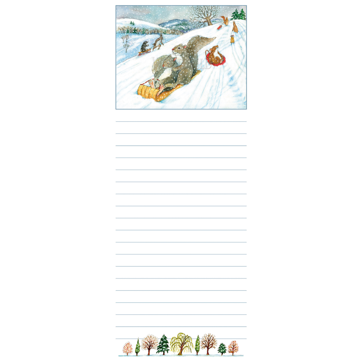 Item 7761 Sledding Fun Magnetic Notepad