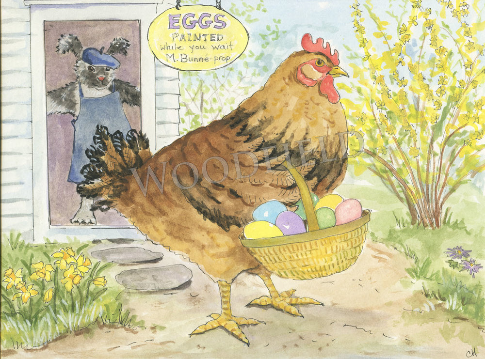 #2009 - Eggs Painted Print - #2009G