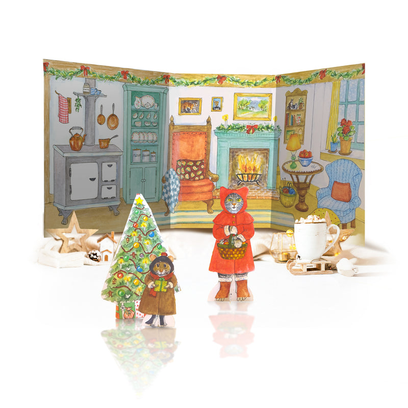 #3002 - Cat's Christmas Cottage Paper Doll Kit