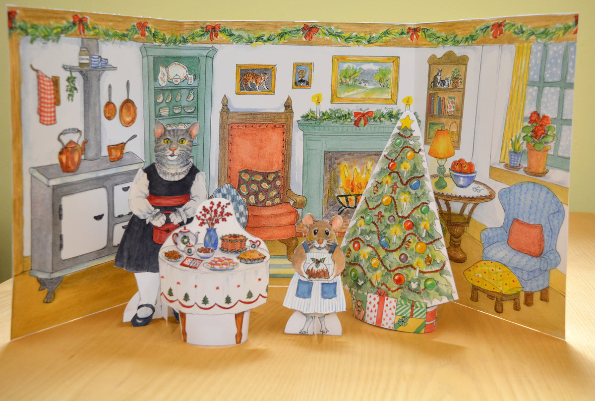 #3002 - Cat's Christmas Cottage Paper Doll Kit