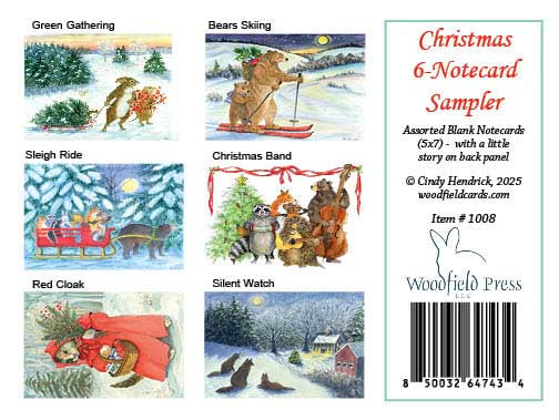 #1008 - Christmas Note Card Sampler - 6 5"x7"