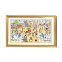 G28101 Holiday Shopping Spree! Giclee Print - 22" x  16" Mat - Signed by Cindy Hendrick
