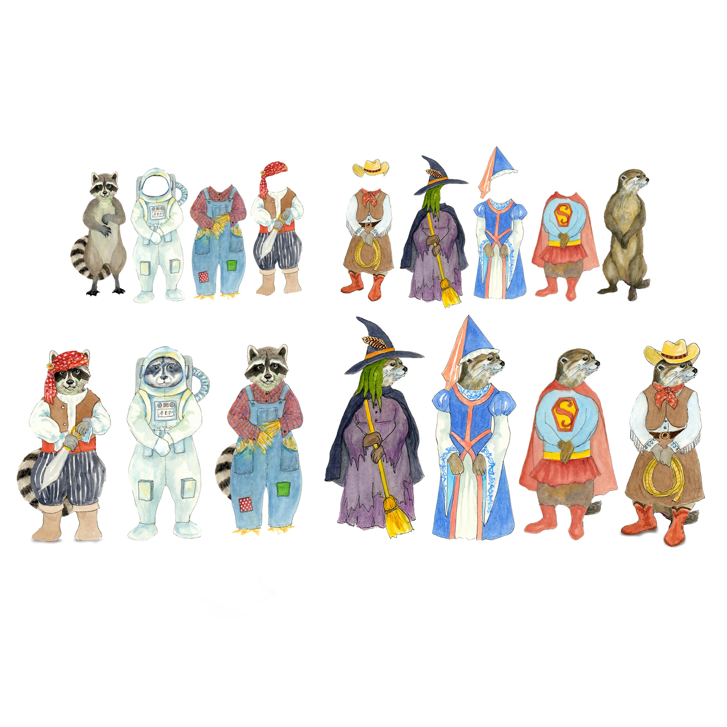 #3004 - Olivia & Roddy's Halloween Paper Doll Kit