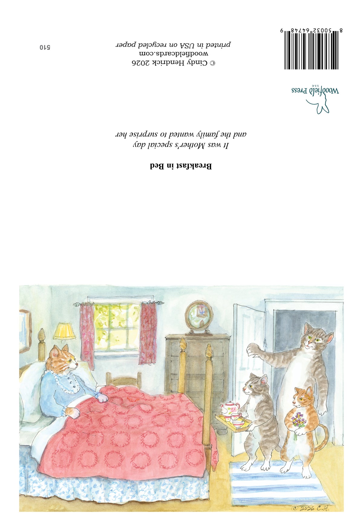 #510 Breakfast in Bed Notecard