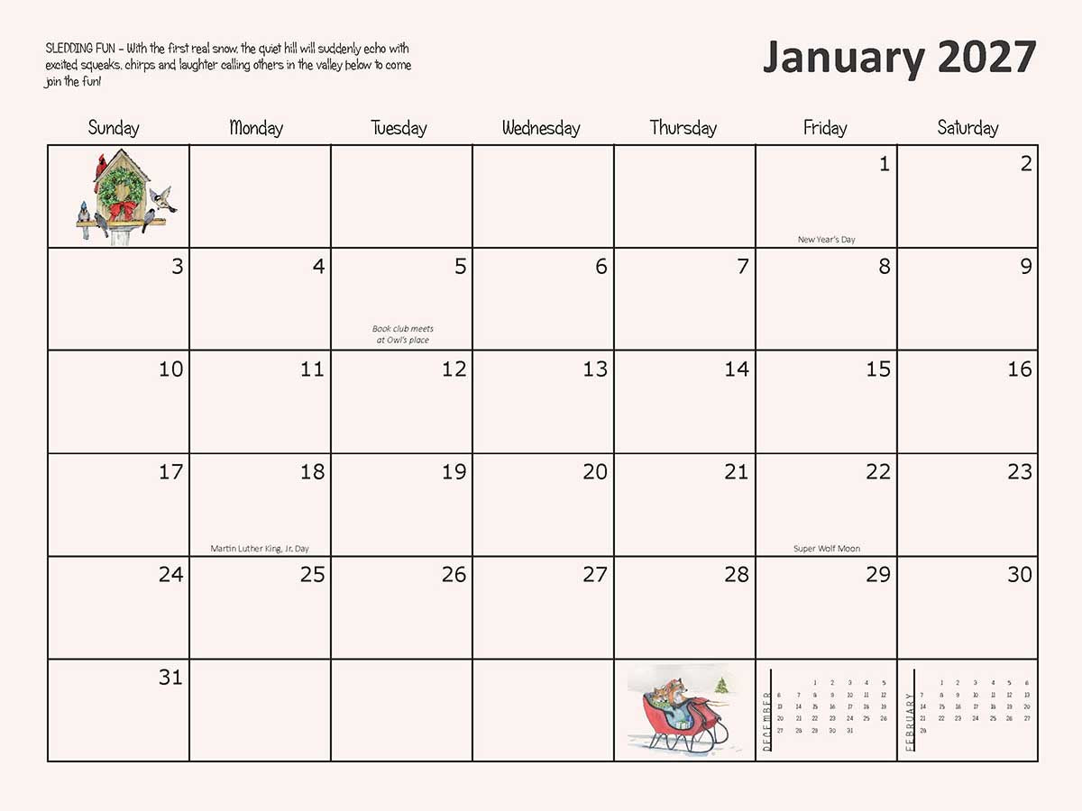 #3050 -  12-Month Wall Calendar (2027)