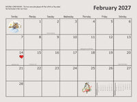 #3050 -  12-Month Wall Calendar (2027)