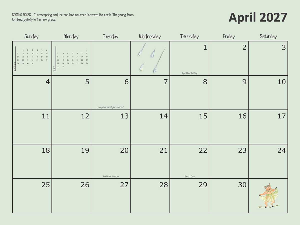 #3050 -  12-Month Wall Calendar (2027)