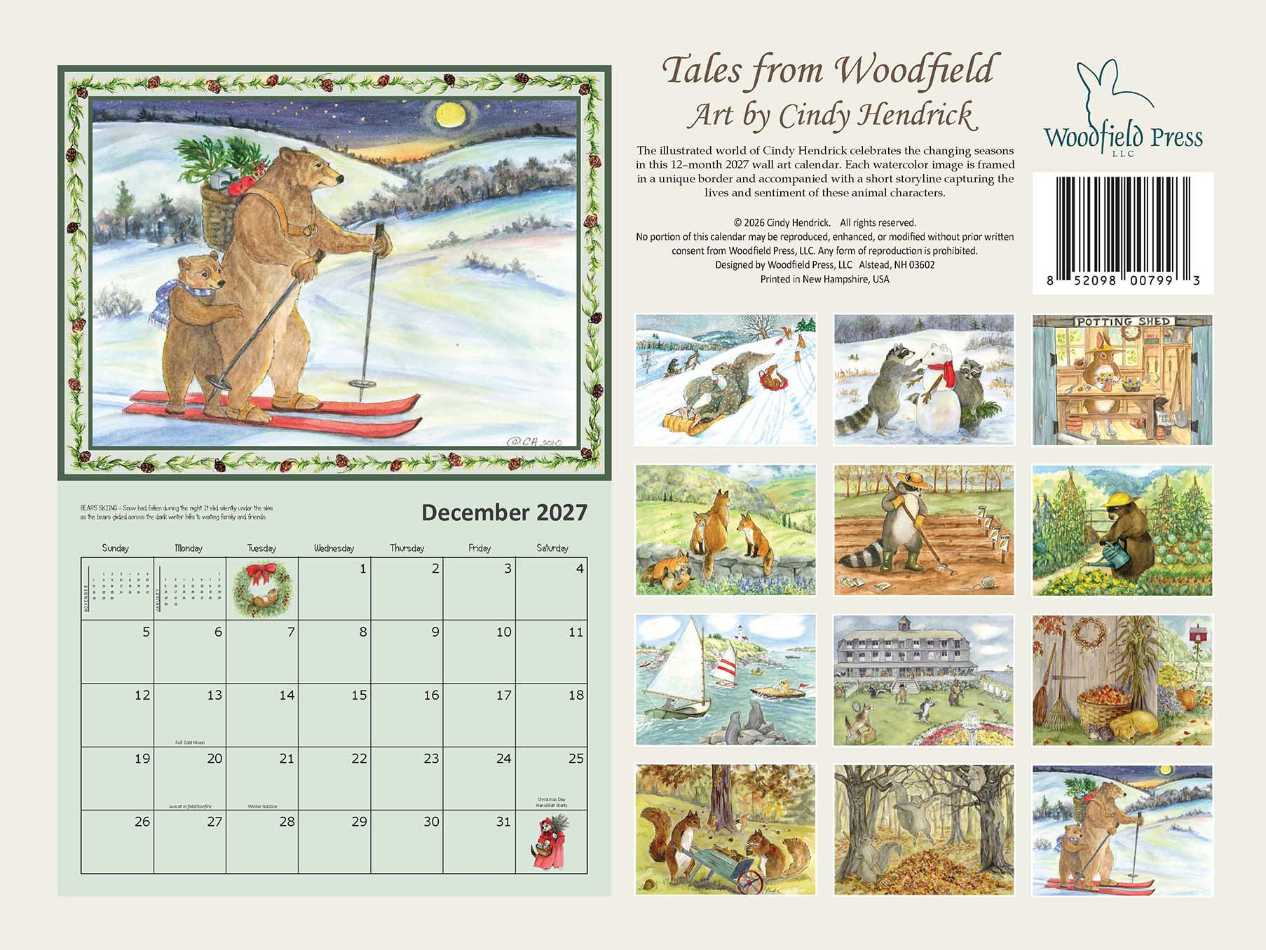 #3050 -  12-Month Wall Calendar (2027)
