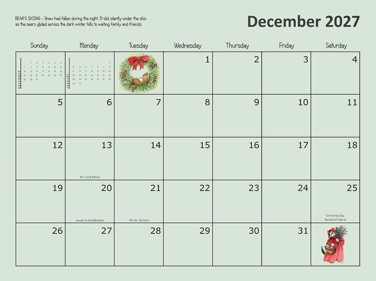 #3050 -  12-Month Wall Calendar (2027)