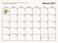 #3050 -  12-Month Wall Calendar (2027)