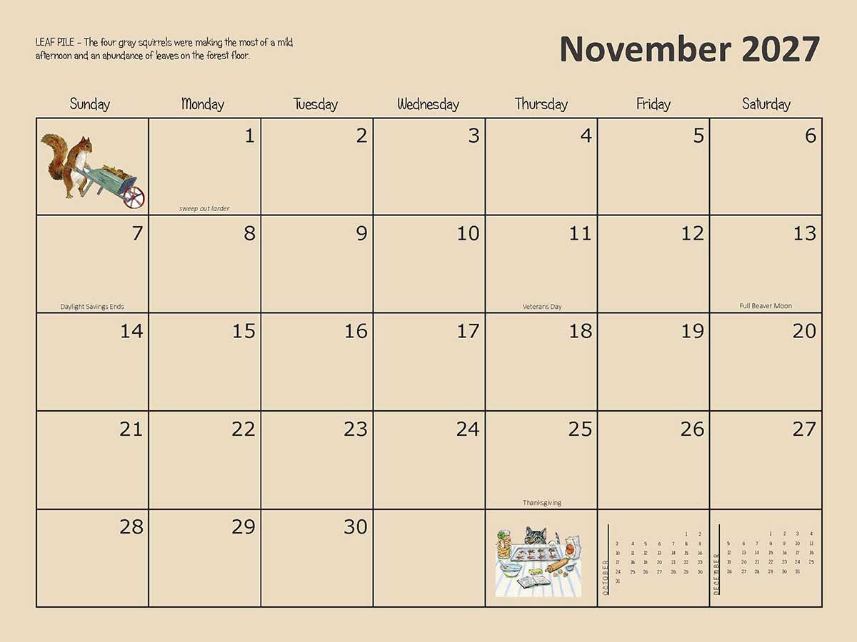 #3050 -  12-Month Wall Calendar (2027)
