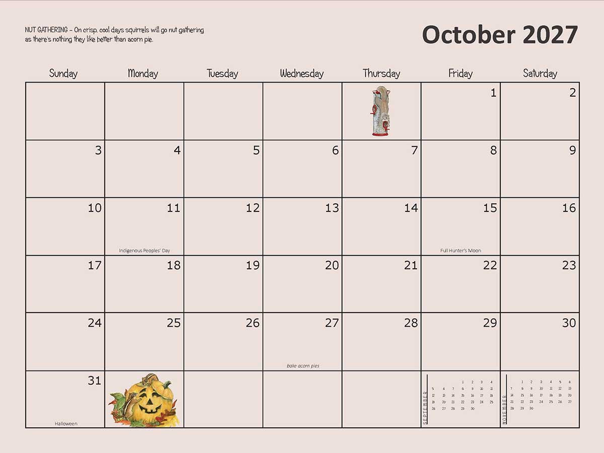 #3050 -  12-Month Wall Calendar (2027)