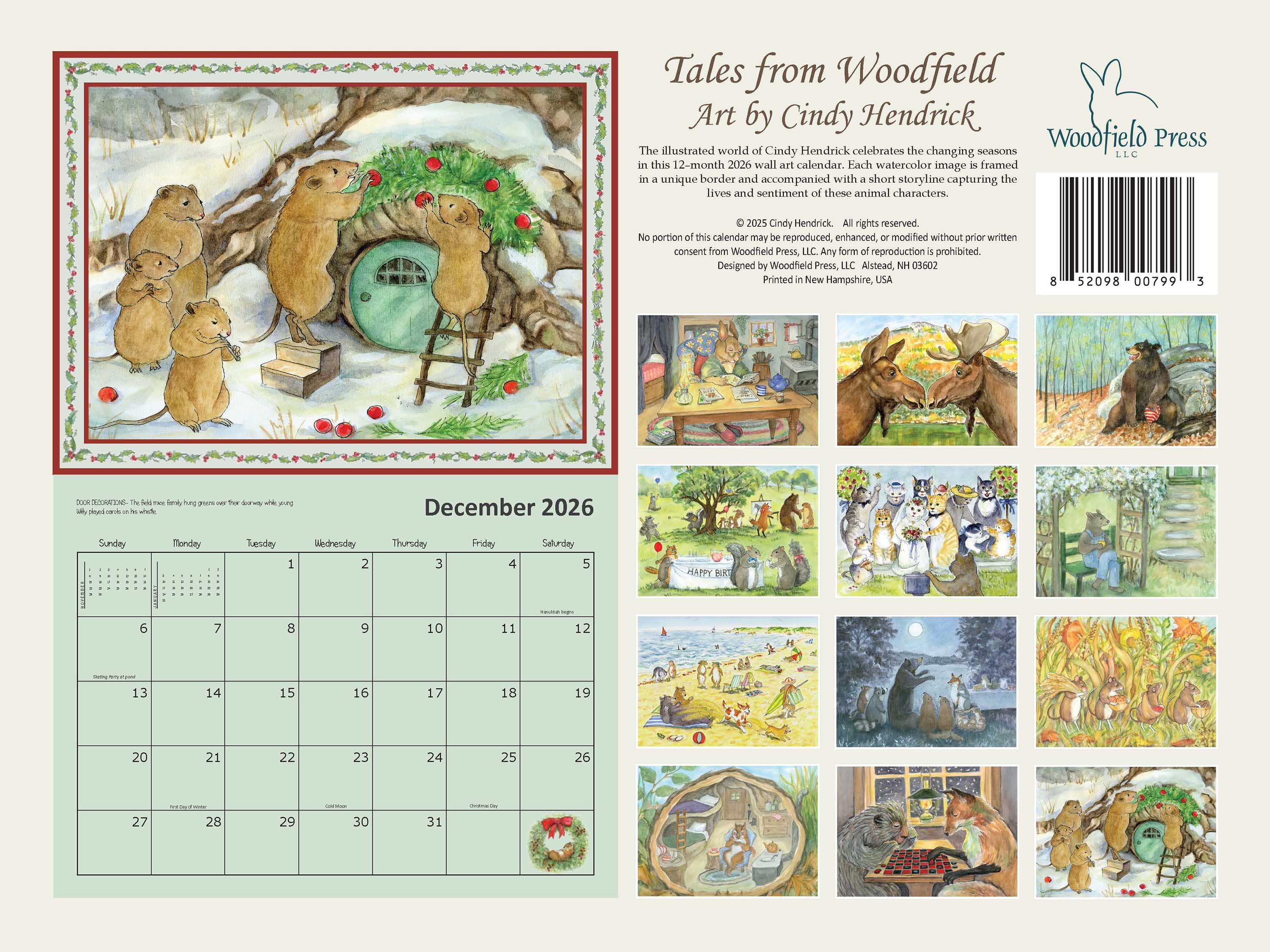 3050 - 12-Month Wall Calendar (2026) – Woodfield Press