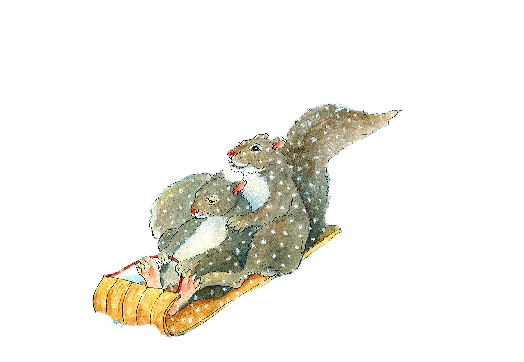 #4S25 Sledding Fun Sticker