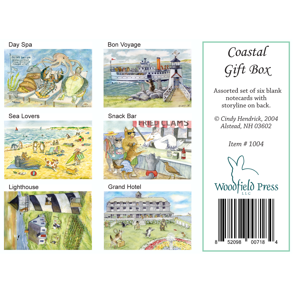 Item 1004 Coastal Notecard Assortment with six different images