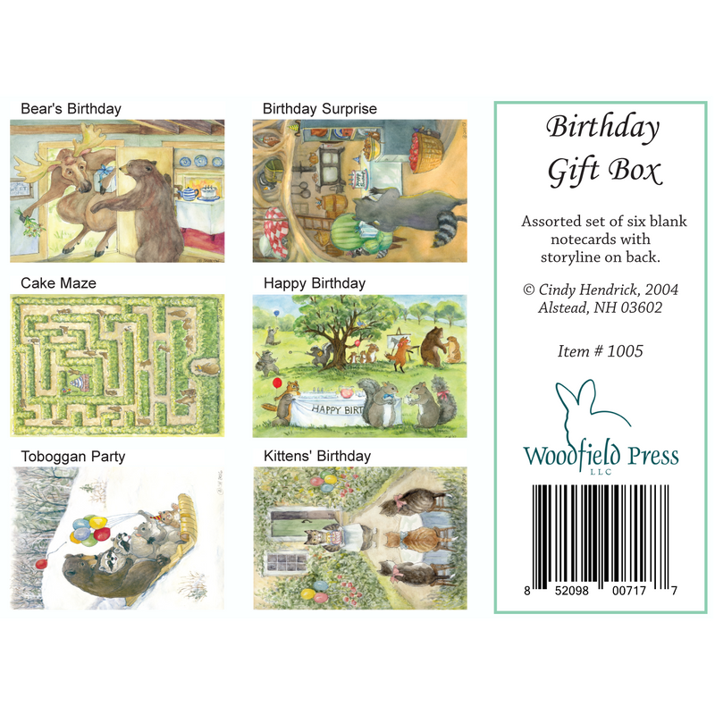 Item 1005 Birthday Notecard Assortment with six different images