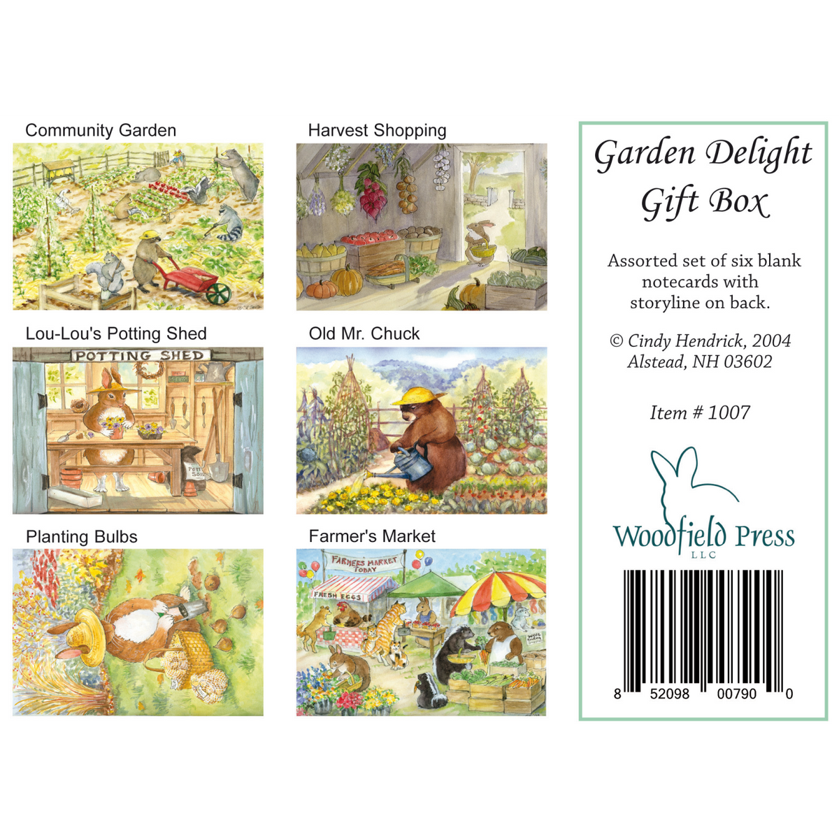 Item 1007 Garden Delight Notecard Assortment with six different images