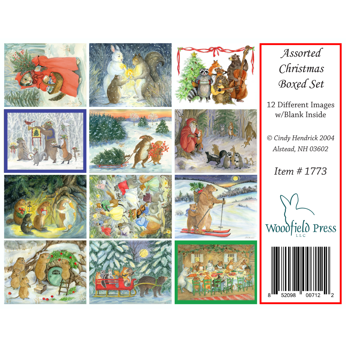 Item 1773 Assorted Christmas Notecard Boxed Set of twelve image