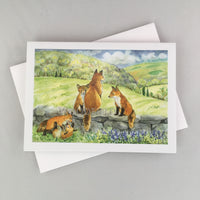 #19 - Spring Foxes Notecard
