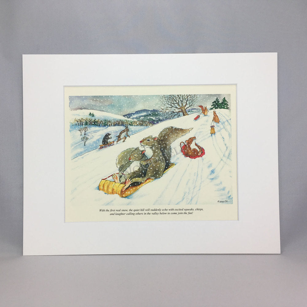 Item 2761 Sledding Fun Print