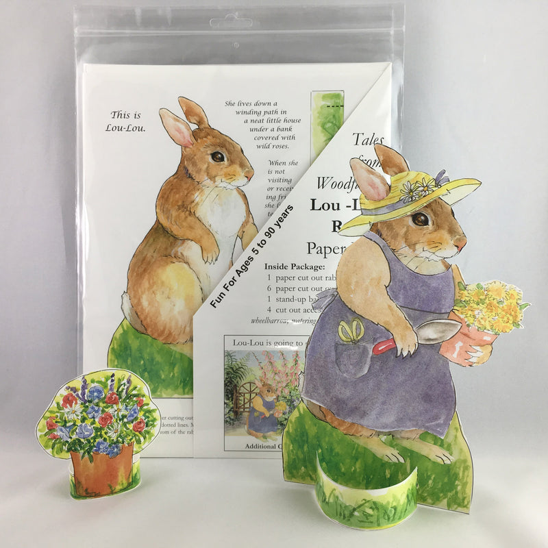 #3001 - Lou-Lou Rabbit Paper Doll Kit – Woodfield Press